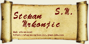 Stepan Mrkonjić vizit kartica